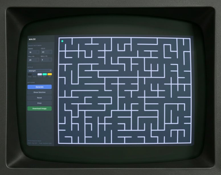 Random Perfect Maze Generator screenshot